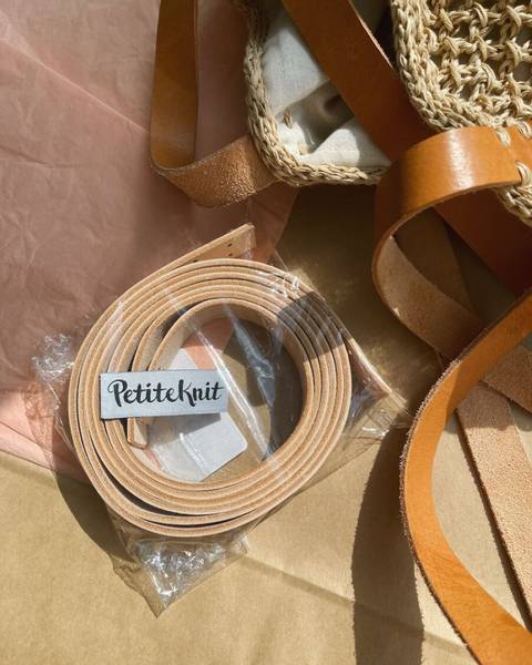 Lærreim til French Market Bag, natur