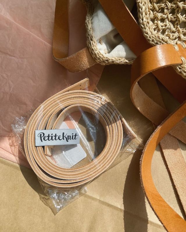 Lærreim til French Market Bag, natur