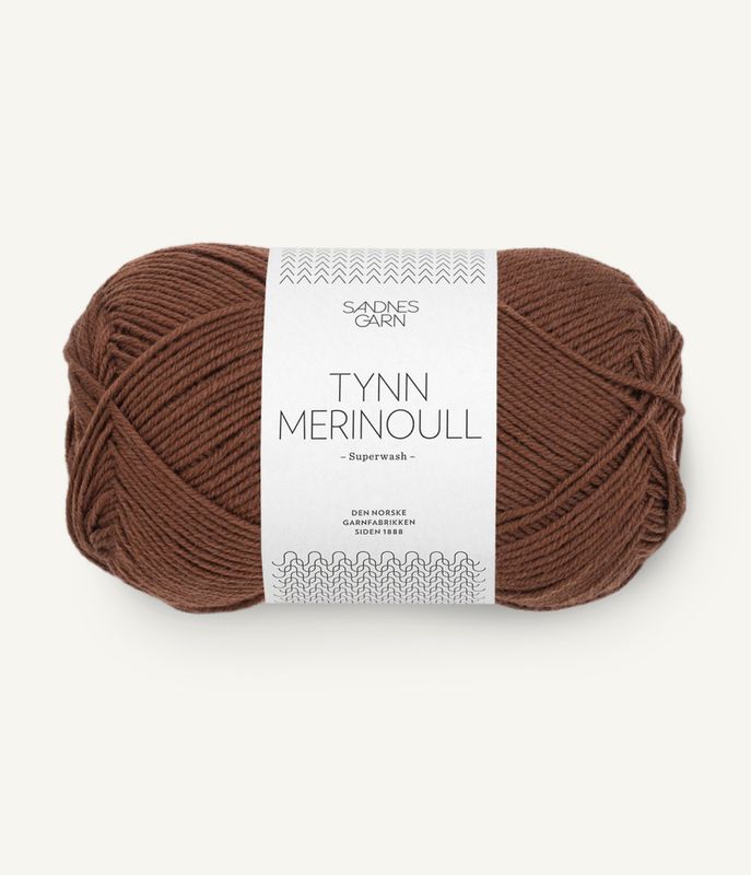 Tynn Merinoull 3073 Varm brun*