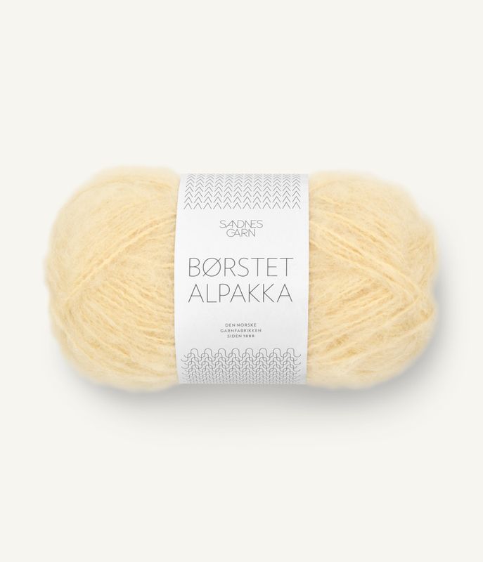 Børstet Alpakka 2112 Lys Gul