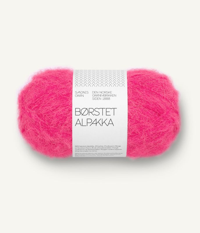 Børstet Alpakka 4518 Hot Pink